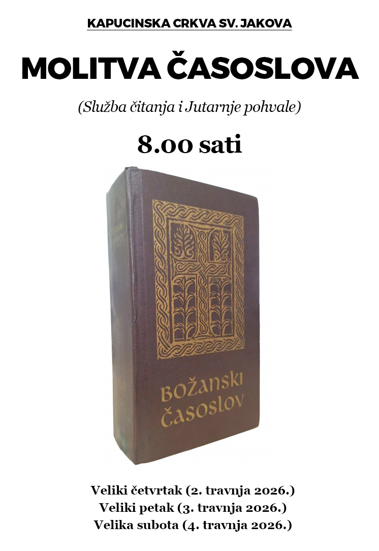 Molitva časoslova na Veliki četvrtak, petak i subotu