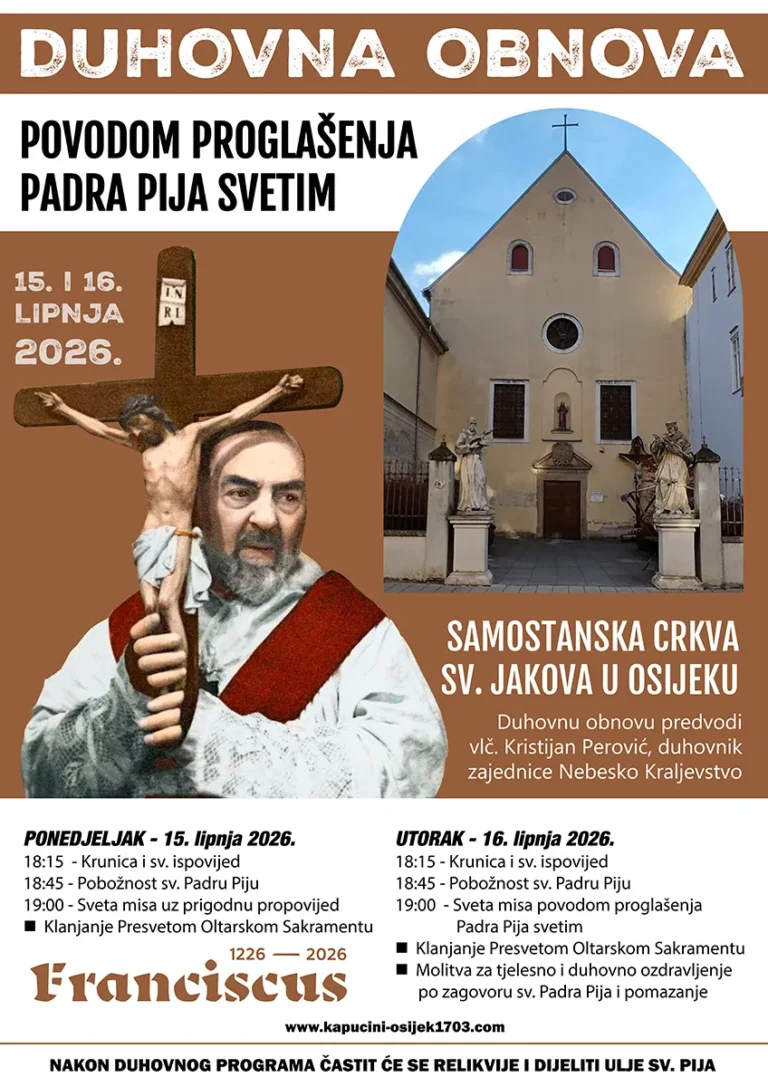 Proslava obljetnice proglašenja Padre Pija svetim u Osijeku