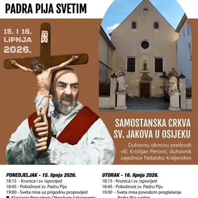 Proslava obljetnice proglašenja Padre Pija svetim u Osijeku